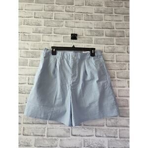 Nike Life Seersucker 6" Shorts Pleated Mens Size 30 HF6363-440 Blue